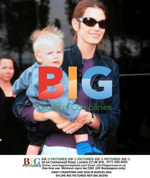 Cindy Crawford and son in Barcelona