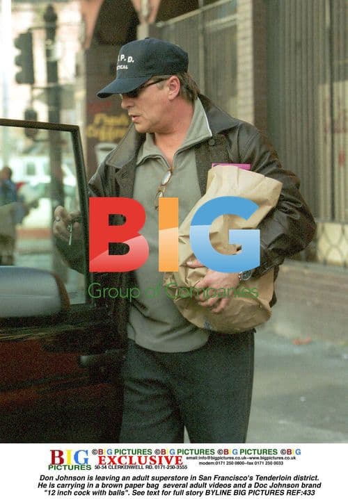 Don Johnson Leaves Adult Store in San Francisco