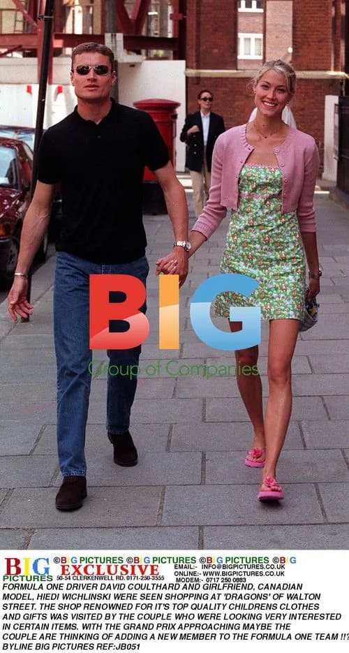 David Coulthard and Girlfriend Shop at 'Dragons'