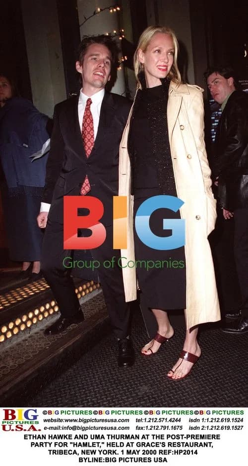 Ethan Hawke and Uma Thurman at Hamlet premiere party