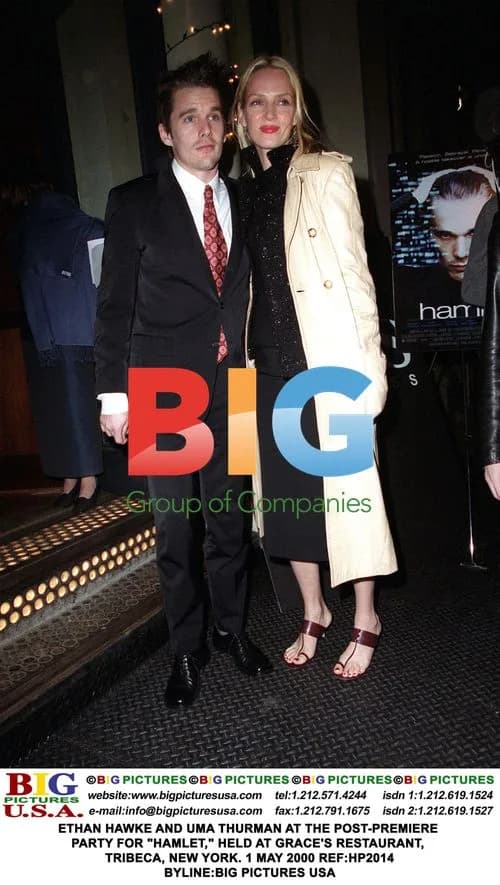 Ethan Hawke and Uma Thurman at "Hamlet" Premiere Party