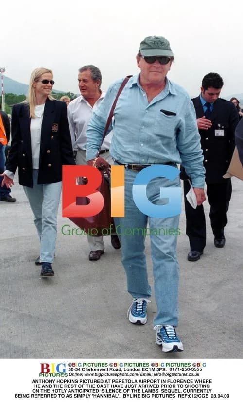Anthony Hopkins at Peretola Airport in Florence