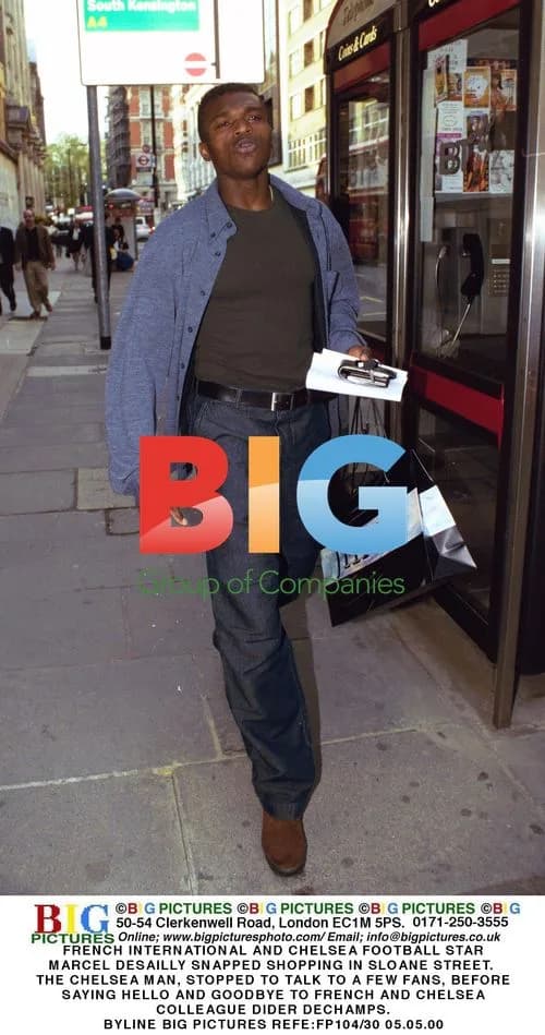 Marcel Desailly spotted shopping in Sloane Street