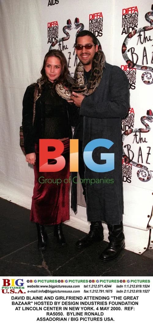 David Blaine and girlfriend at "The Great Bazaar"