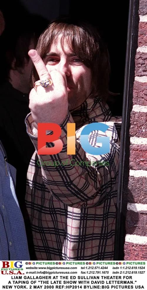 Liam Gallagher at The Late Show taping