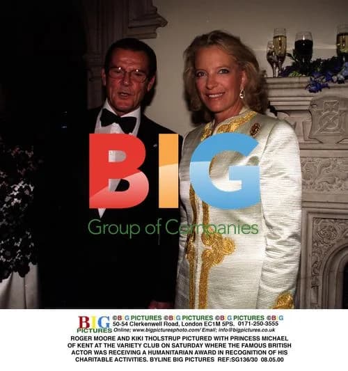 Roger Moore and Kiki Tholstrup with Princess Michael