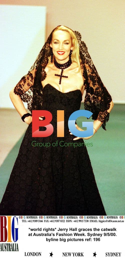 Jerry Hall at Australia's Fashion Week