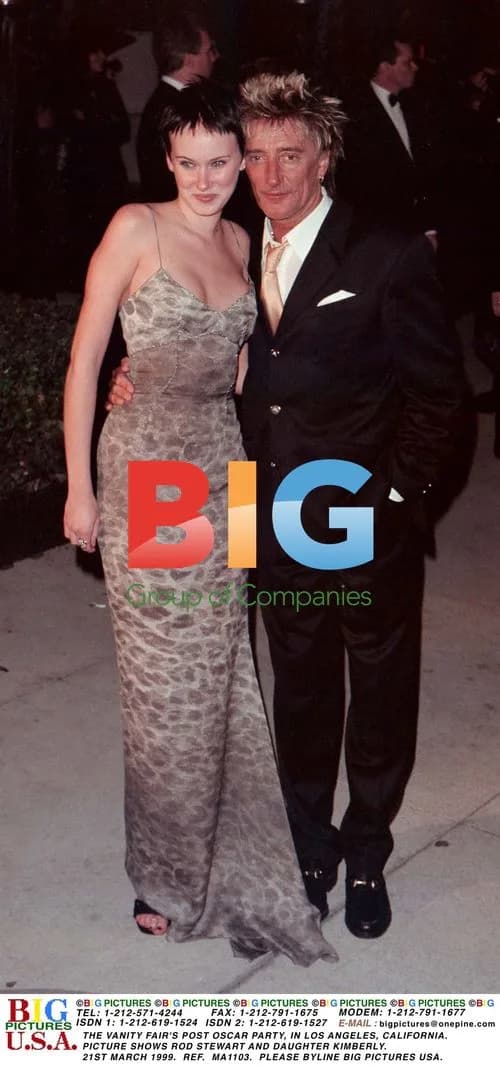 Rod Stewart and Daughter at Vanity Fair Oscars Party