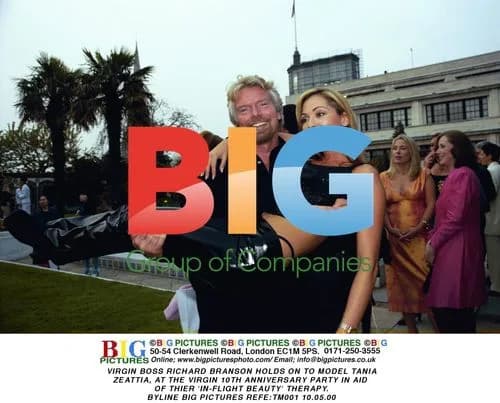 Richard Branson and Tania Zeattia at Virgin 10th Anniversary