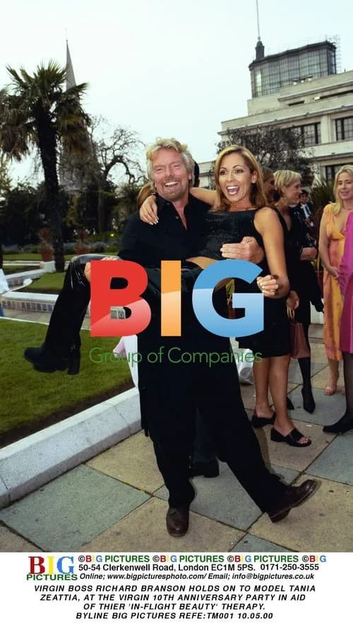 Richard Branson and Tania Zeattia at Virgin 10th Anniversary