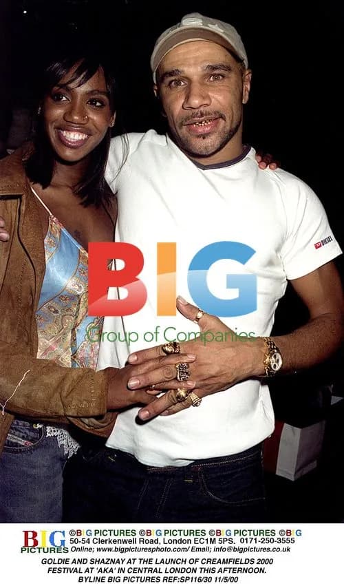 Goldie and Shaznay at Creamfields 2000 Launch