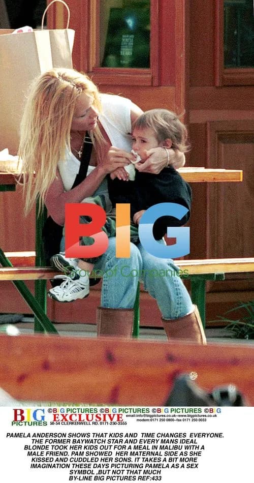 Pamela Anderson with Kids in Malibu