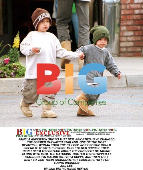 Pamela Anderson Spends Day with Sons