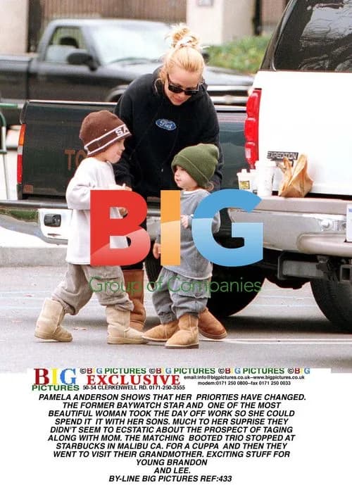 Pamela Anderson Spends Day with Sons