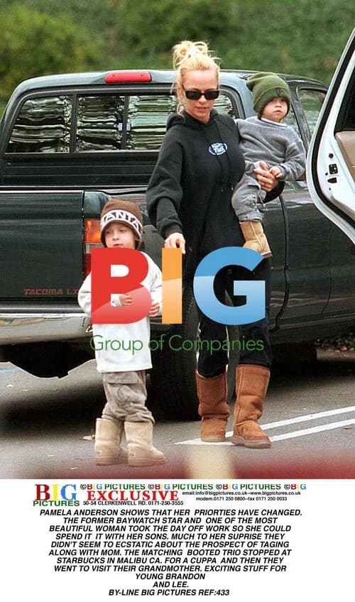 Pamela Anderson Spends Day with Sons