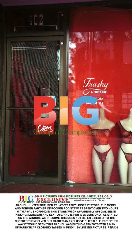 Rachel Hunter Shops at 'Trashy Lingerie'