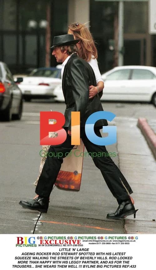 Rod Stewart and Younger Girlfriend in Beverly Hills