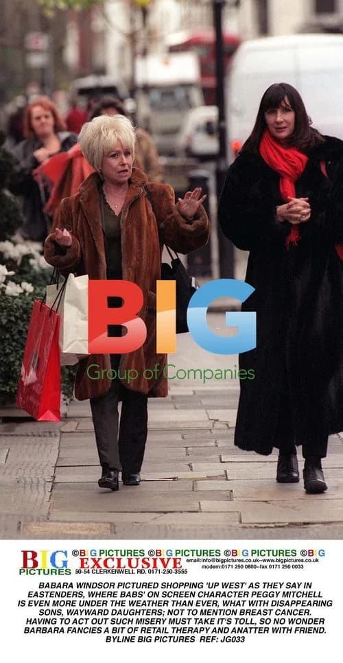 Barbara Windsor Shopping on Oxford Street