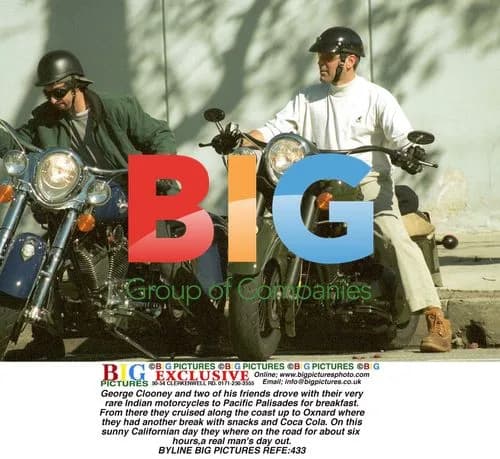 George Clooney and Friends Ride Motorcycles