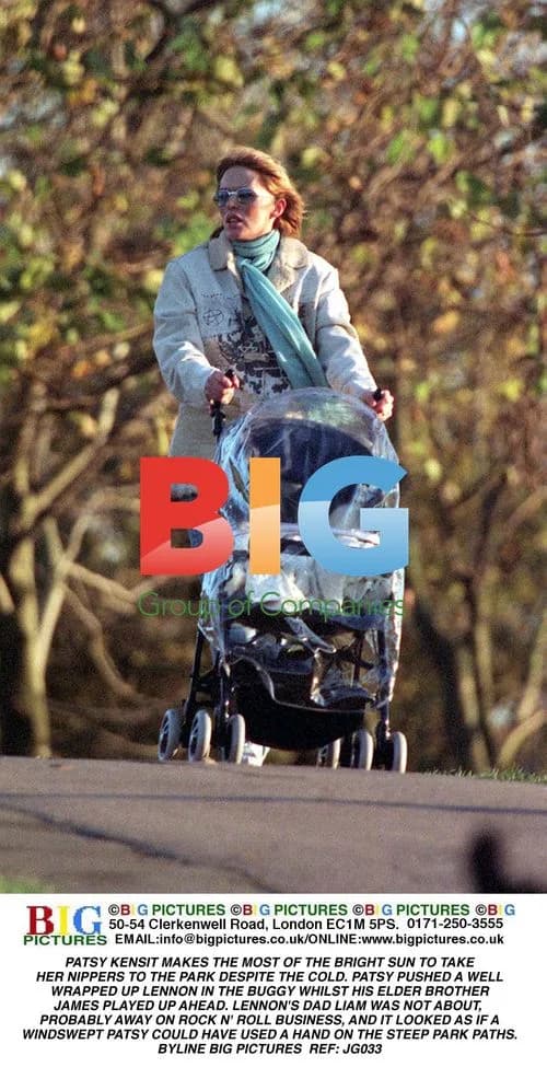 Patsy Kensit takes her sons to the park