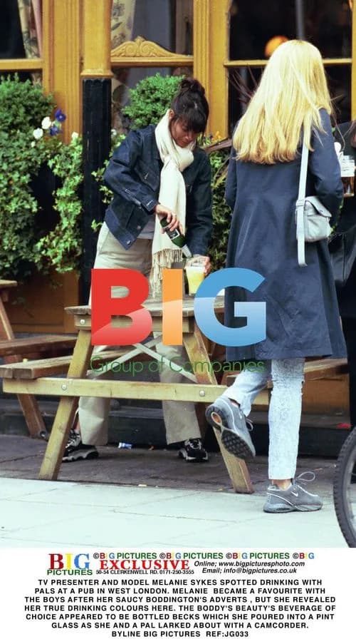 Melanie Sykes Spotted Drinking at West London Pub