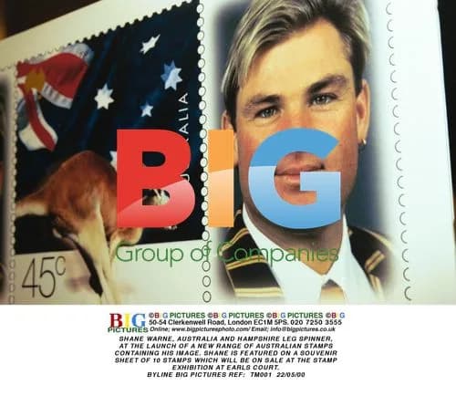 SHANE WARNE LAUNCHES AUSTRALIAN STAMPS