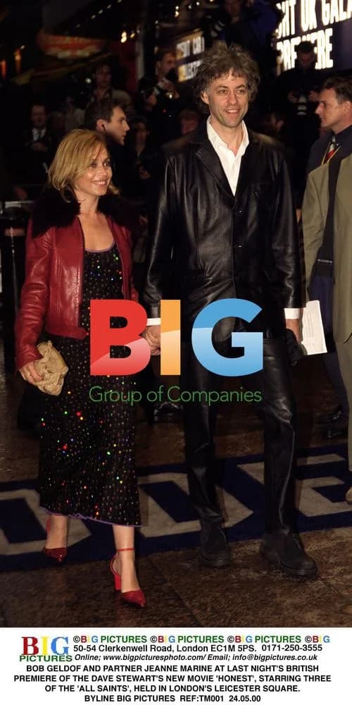 BOB GELDOF AND JEANNE MARINE AT BRITISH PREMIERE