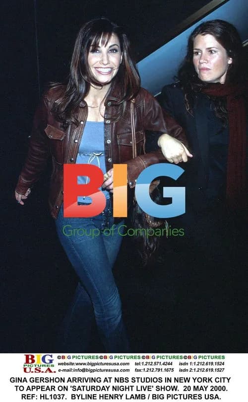 Gina Gershon arrives at SNL
