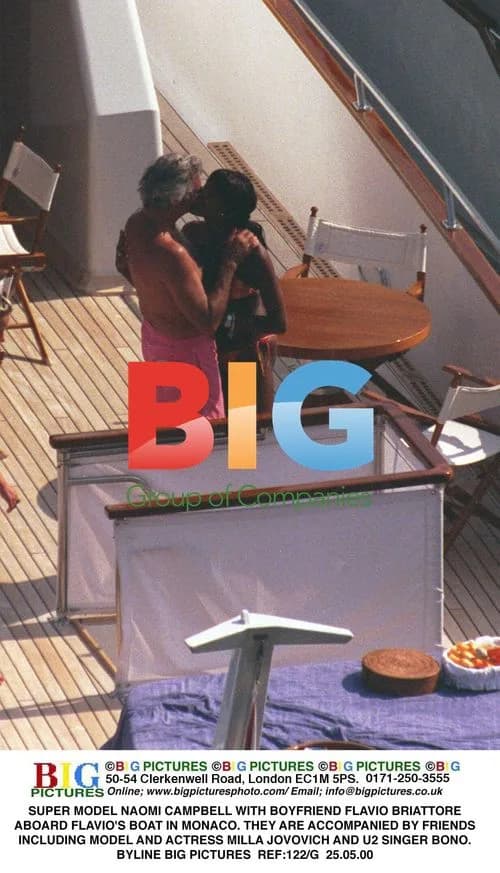 Naomi Campbell and Flavio Briattore on Boat