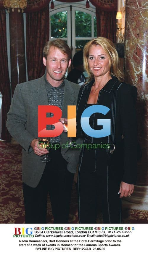 Nadia Commaneci and Bart Conners at Hotel Hermitage in Monaco