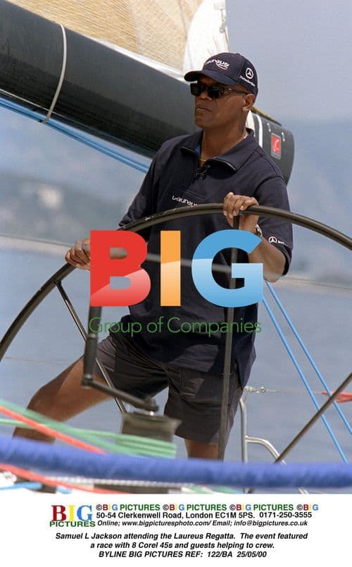 Samuel L Jackson at Laureus Regatta in Monte Carlo