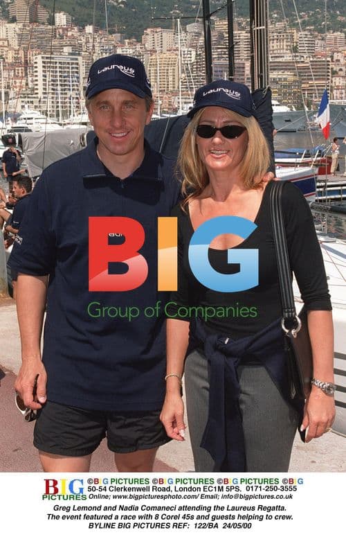 Greg Lemond and Nadia Comaneci at Laureus Regatta