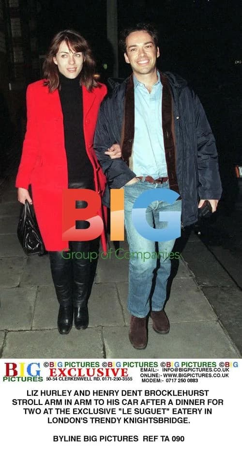 Liz Hurley and Henry Dent-Brocklehurst Dine in Knightsbridge