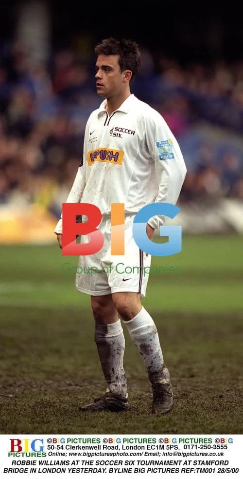 Robbie Williams at Soccer Six tournament
