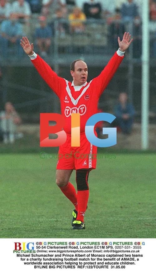 Schumacher and Prince Albert captained charity football match