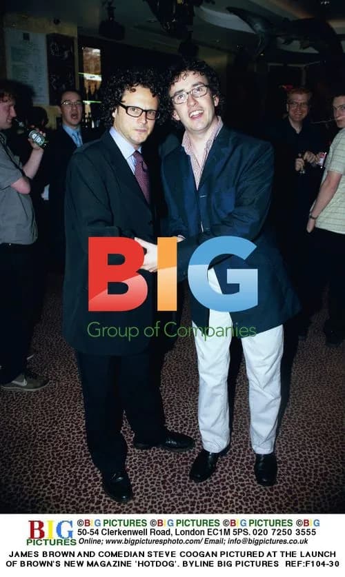 James Brown and Steve Coogan at magazine launch