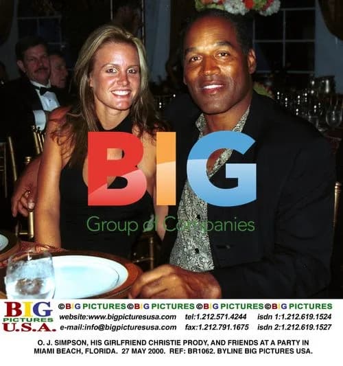 O.J. Simpson and girlfriend at Miami Beach party