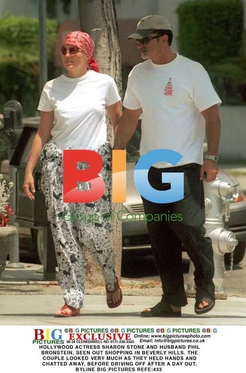 Sharon Stone and husband out shopping in Beverly Hills