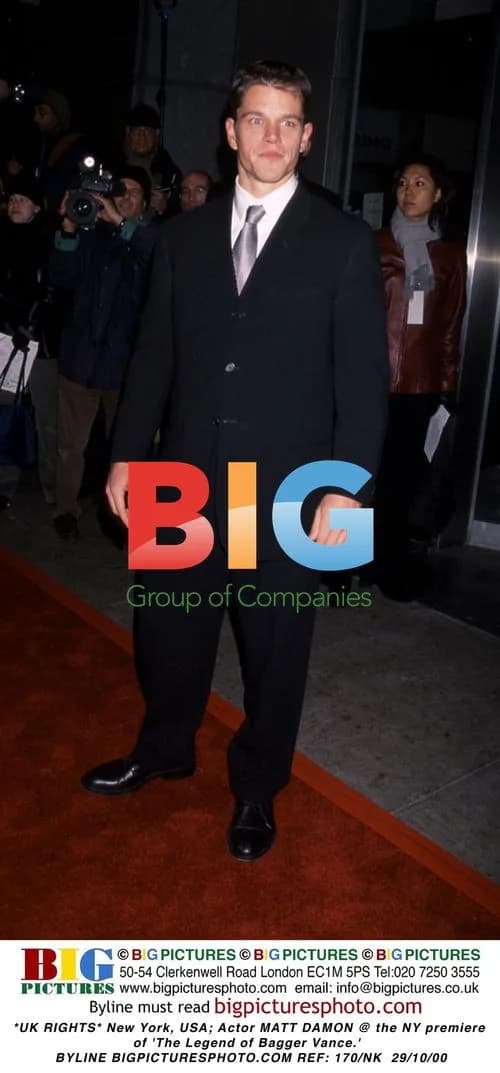 Matt Damon at NY premiere of 'The Legend of Bagger Vance'