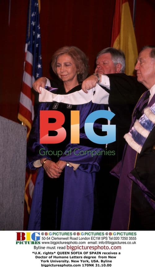 Queen Sofia Receives Degree from NYU