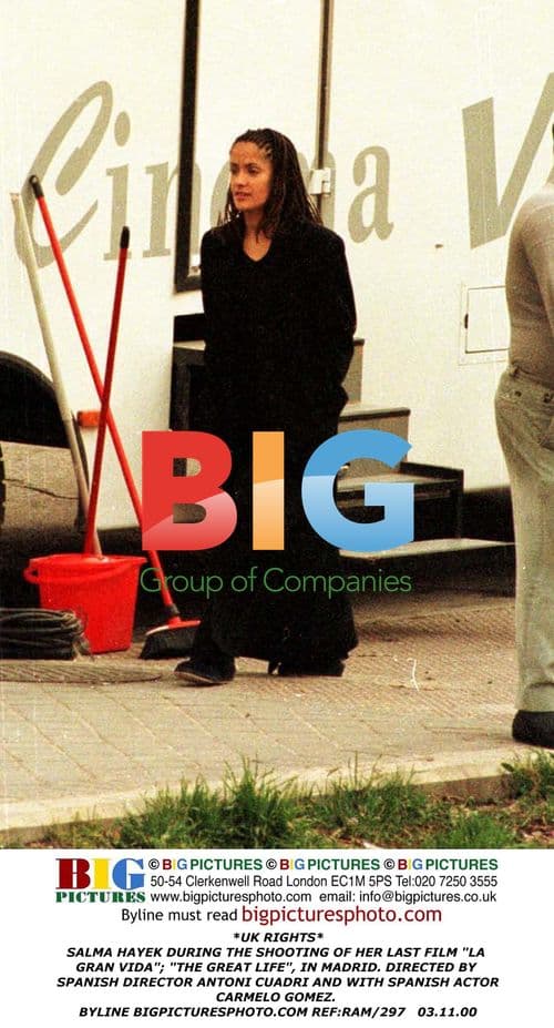 Salma Hayek on the set of "La Gran Vida"