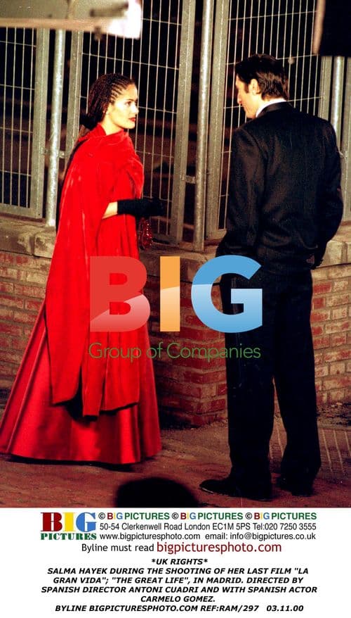 Salma Hayek on the set of "La Gran Vida"