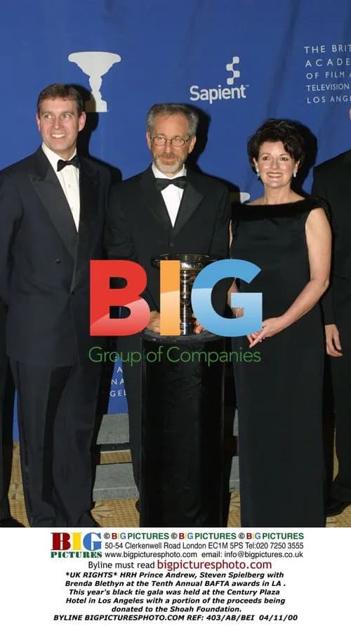 Prince Andrew, Spielberg, and Blethyn at BAFTA LA Gala