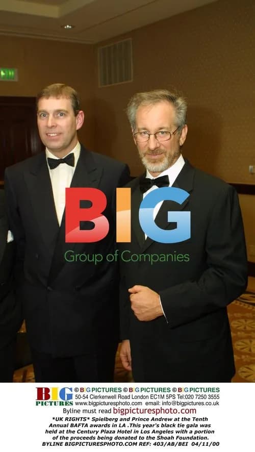 Spielberg and Prince Andrew at BAFTA awards in LA