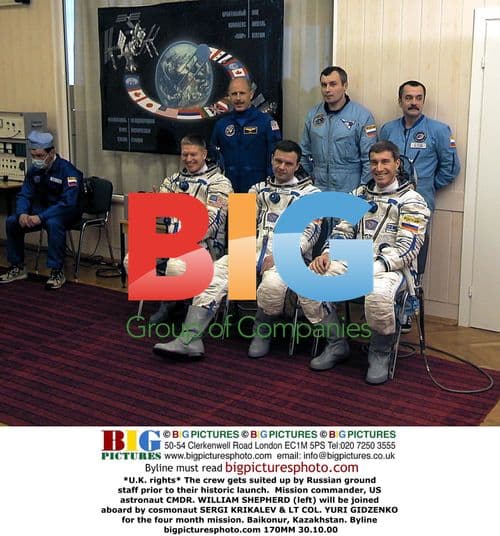 Russian crew suits up for historic mission