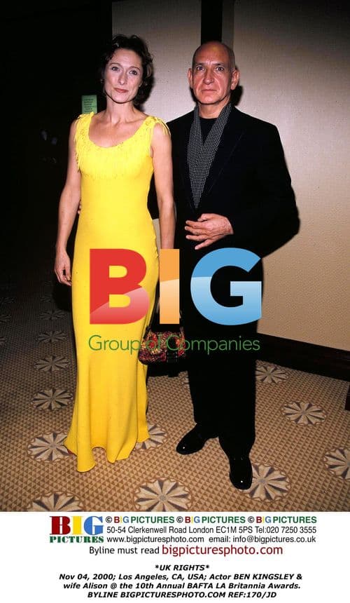 Ben Kingsley & wife Alison at BAFTA LA Britannia Awards