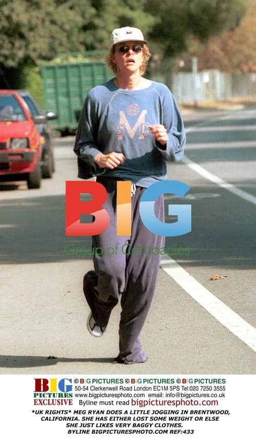 Meg Ryan Jogging in Brentwood