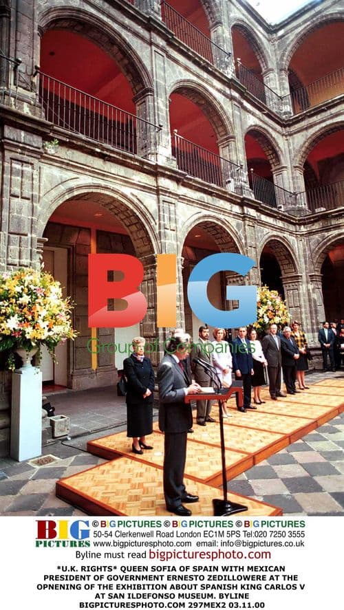 Queen Sofia and Mexican President at King Carlos V Exhibition