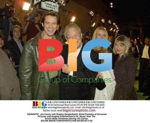 Jim Carrey & Rodney Dangerfield at Grinch Premiere