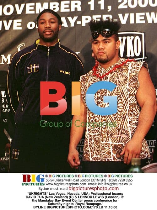 Boxers David Tua & Lennox Lewis at Mandalay Bay